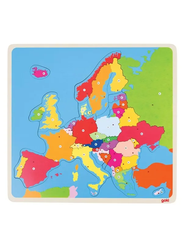 Goki Wooden Puzzle Europe Trä