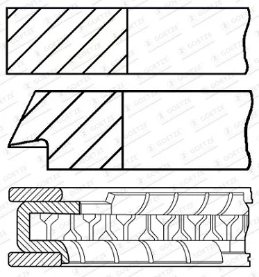 Kolvringsats GOETZE ENGINE 08-435800-00
