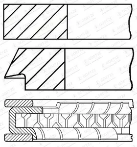 Kolvringsats GOETZE ENGINE 08-435800-00