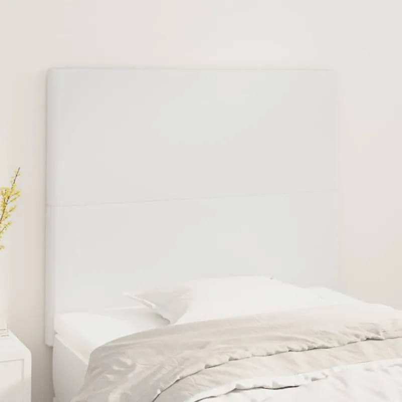 vidaXL Sänggavel vit 90x5x118/128 cm konstläder