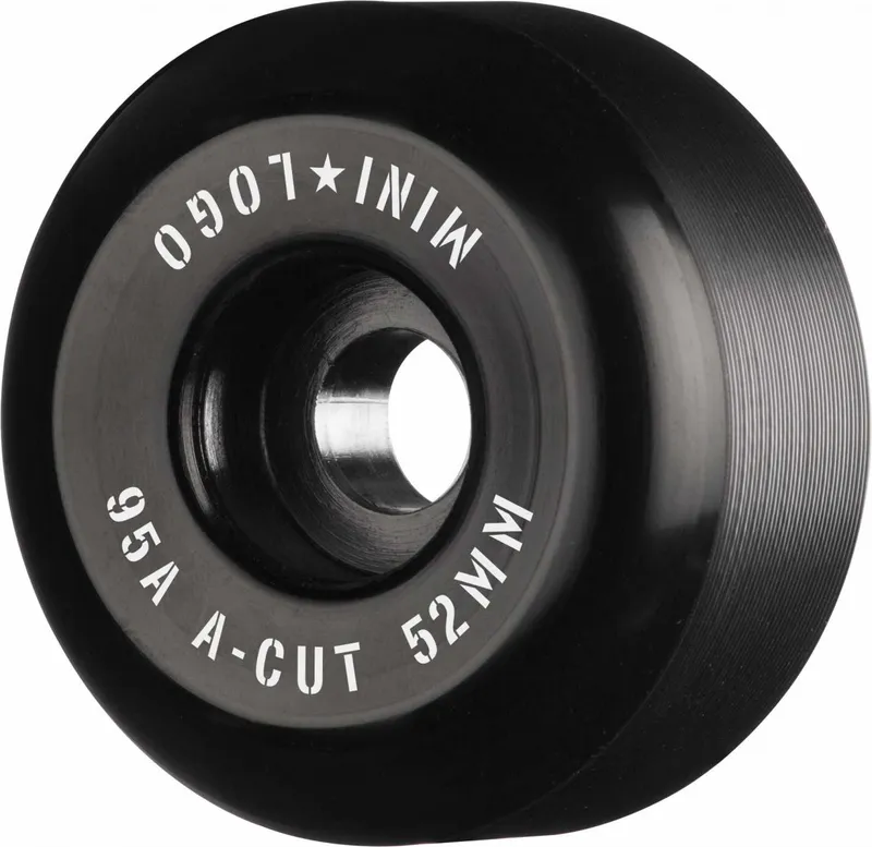Mini Logo Skateboard Wheels A-cut ”2” 52mm 95A Svart 4-pack