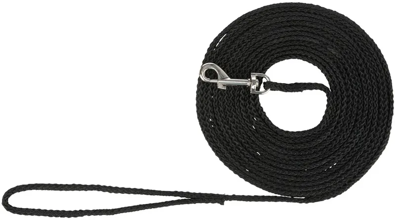 Trixie Tracking leash round S-M: 15 m/ø 5 mm black
