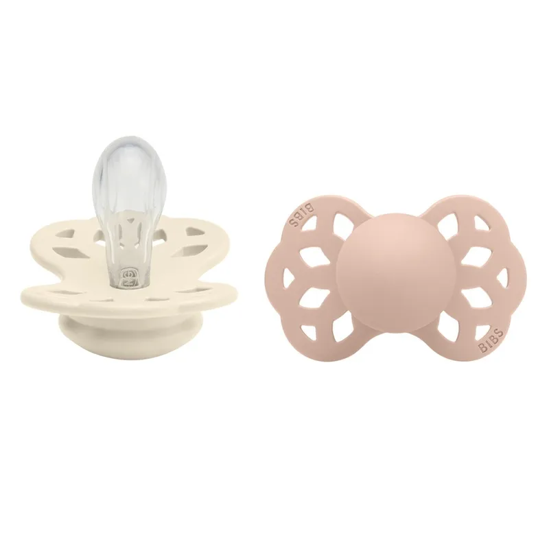 Bibs Infinity Nappar - 2-pack - Stl. 1 - Symmetrisk - Ivory/Blus