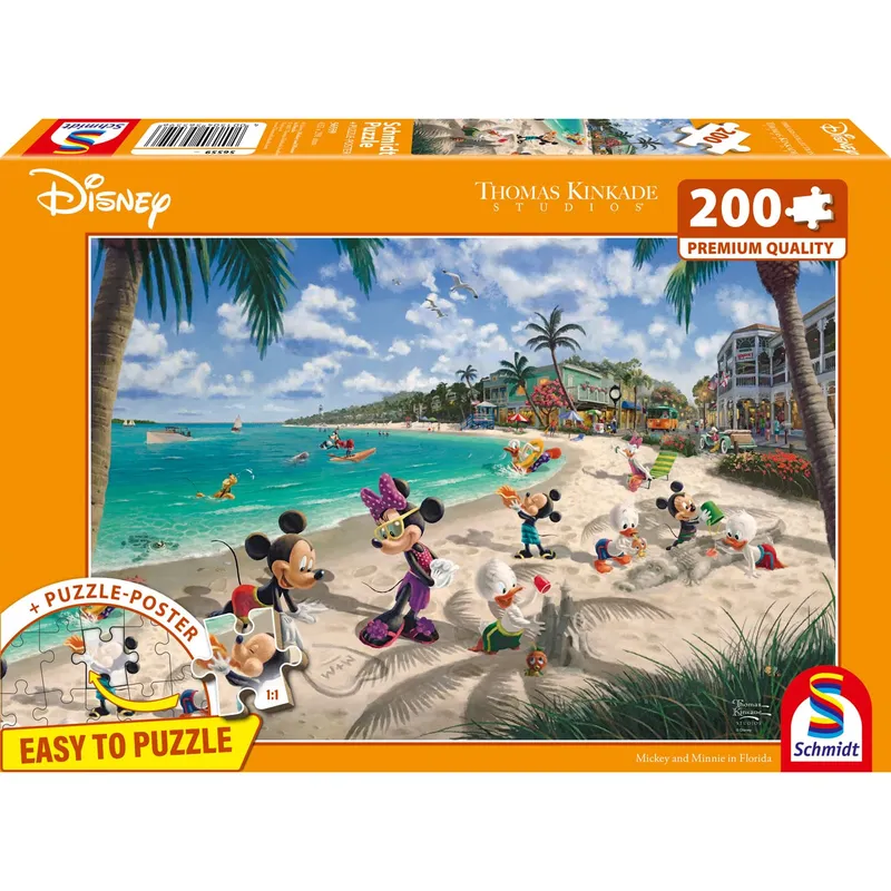 Pussel Disney Mickey & Minnie in Florida 200 bitar, Schmidt