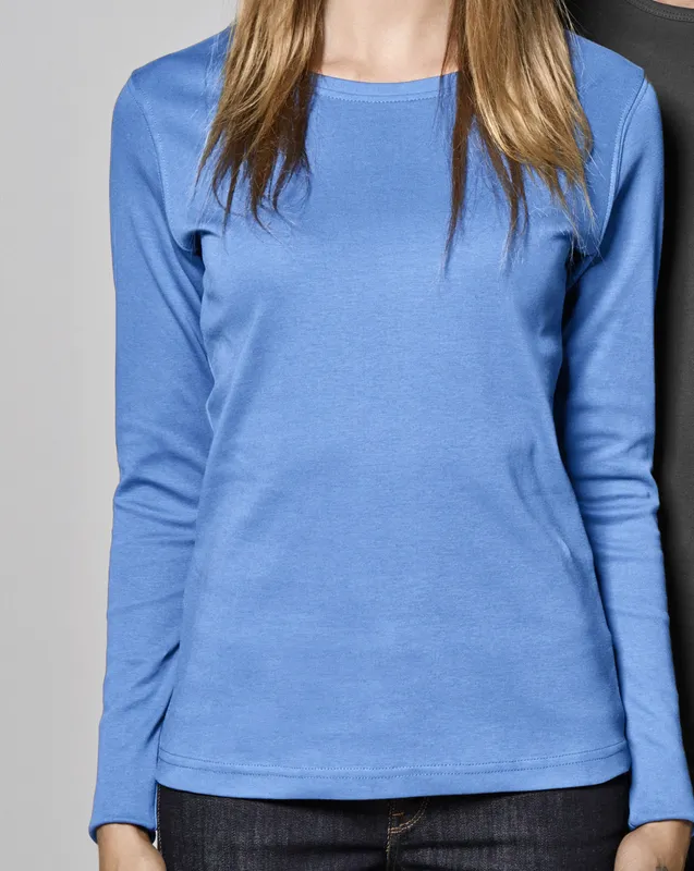 ID Interlock T-shirt, Långärmad Vit
