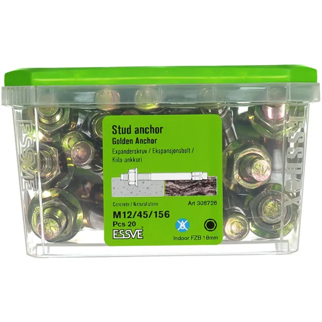 EXPANDER GOLDEN ANCHOR FZB M12/45/156MM 20ST | Beijerbygg Byggmaterial