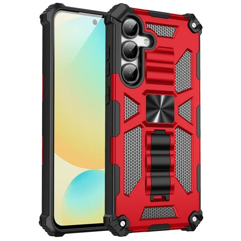 Mobilskal för Samsung Galaxy S26 Kickstand Stöttålig PC + TPU – Röd