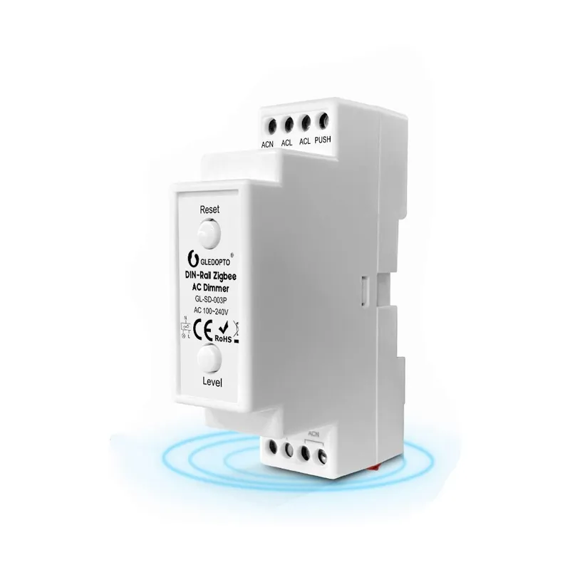 Zigbee dimmer modul för DIN-skena - Gledopto, Zigbee 3.0, 200W