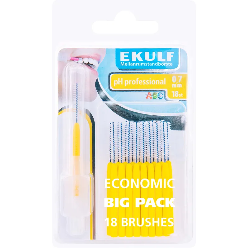 Ekulf Ph Professional Mellanrumsborste 0,7 mm 18-pack