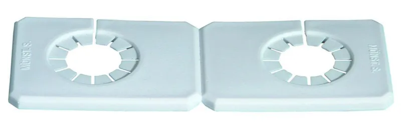 Purus Duo-Täck Täckbricka för dubbla rör, delbar, vit För rör dy. 15-22 mm