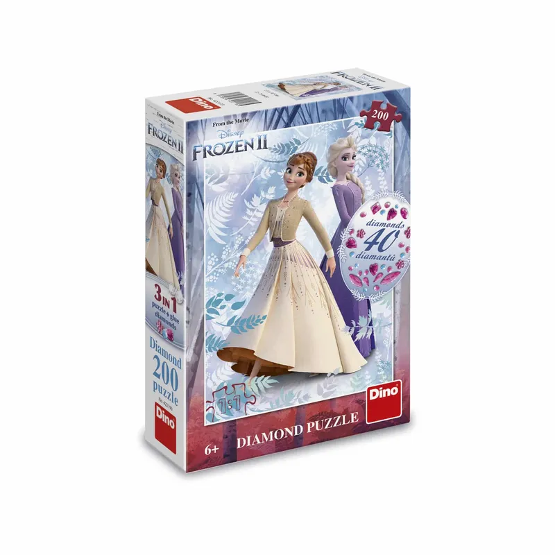 Dino Pussel – XXL – Diamond Puzzle – Frozen II, 200 bitar