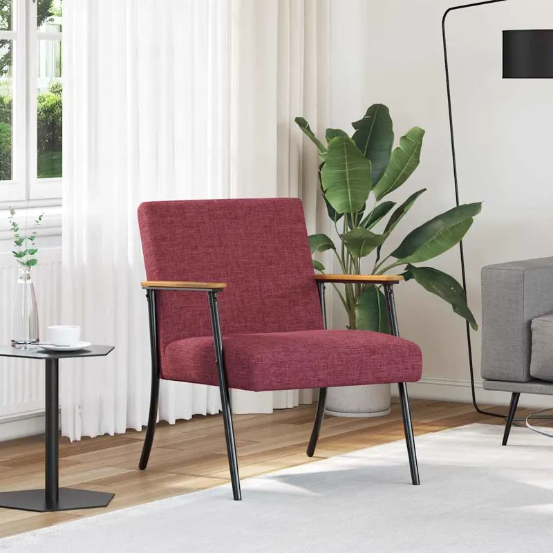 vidaXL fåtölj Vinröd tyg (#9531)