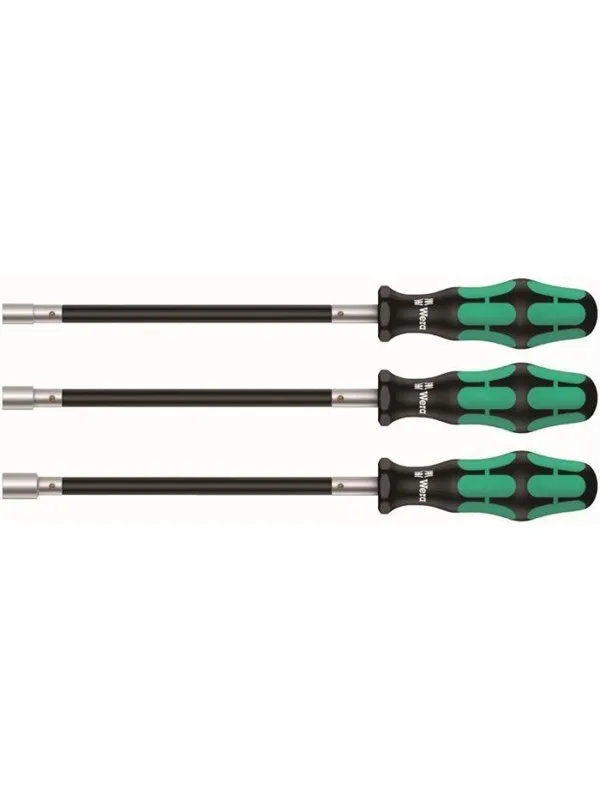 Wera 3 Piece Kraftform Flexible Shaft Nutspinner Set