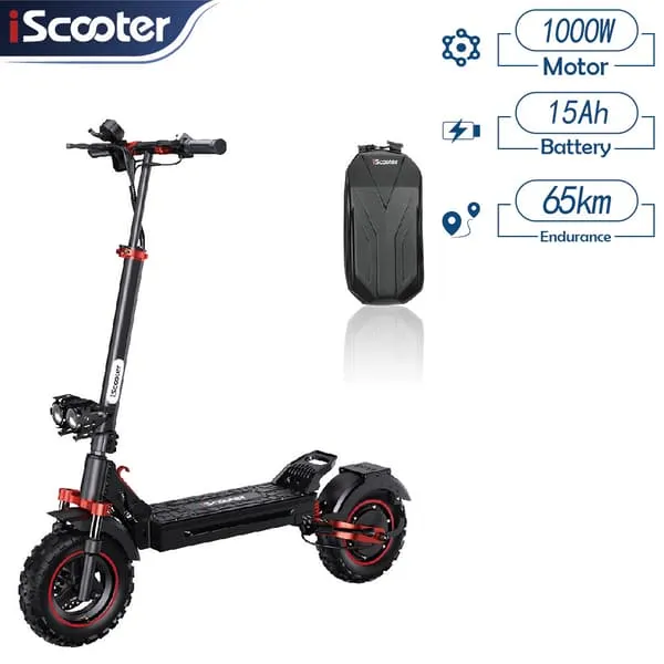 iScooter iX5s 11 tums elektrisk skoter, maxhastighet 45 km/h, 1000W motor, 48V15Ah batteri, två främre och bakre stötdämpare
