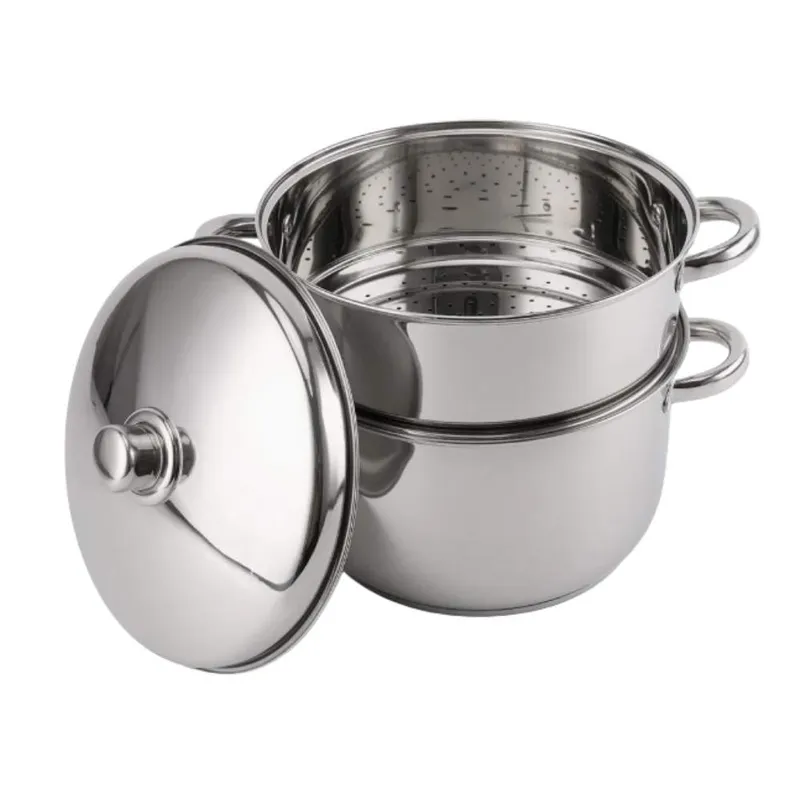 Royalty Line RL-C12L: Rostfritt stål Stockpot och Steamer/ Couscous Pot – 12L