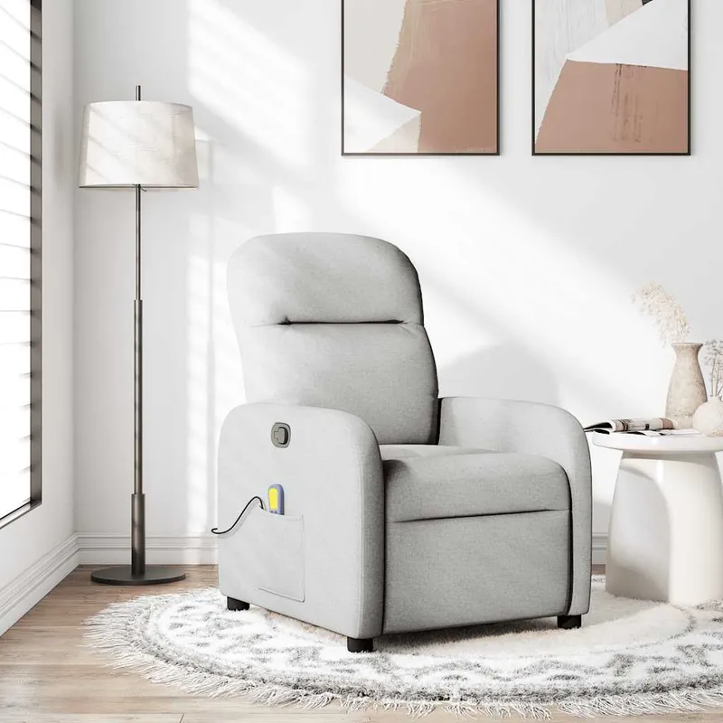 Vidaxl Fällbar Massagestol, Grå, Tygklädd