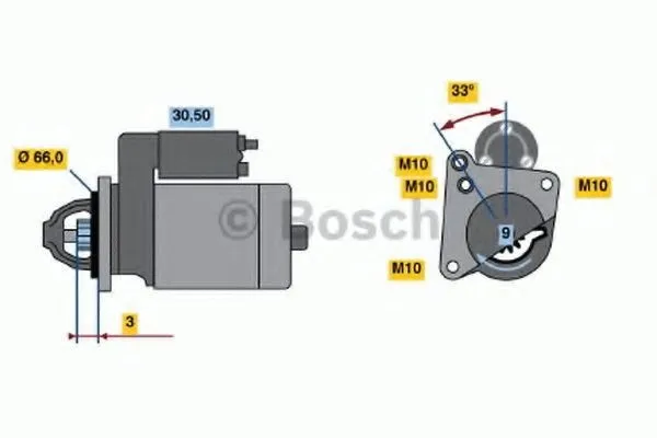 Startmotor BOSCH 0 986 016 570