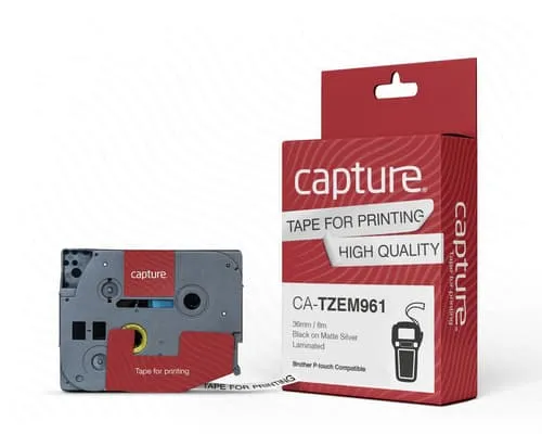 Capture Tape Tze-m961 36mm Svart/silver