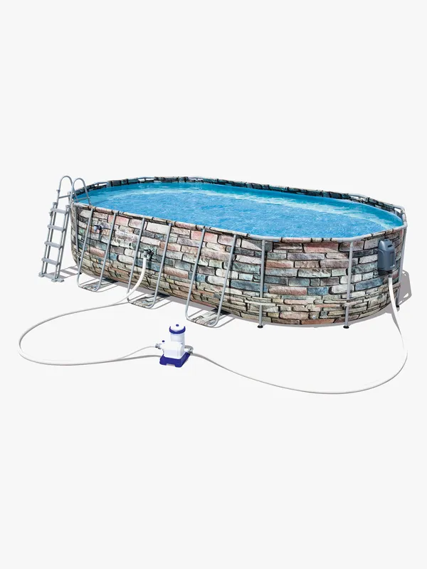 Bestway Power Steel Comfort Jet Series Oval Poolset 610x366x122 cm
