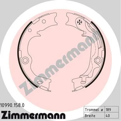Handbromsbackar ZIMMERMANN 10990.158.0