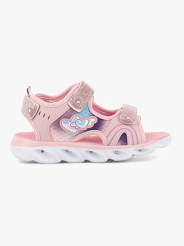 Leaf Surte Blinkande Sandaler, Rosa, 29