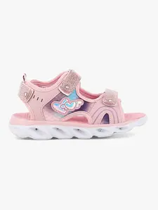 Leaf Surte Blinkande Sandaler, Rosa, 29