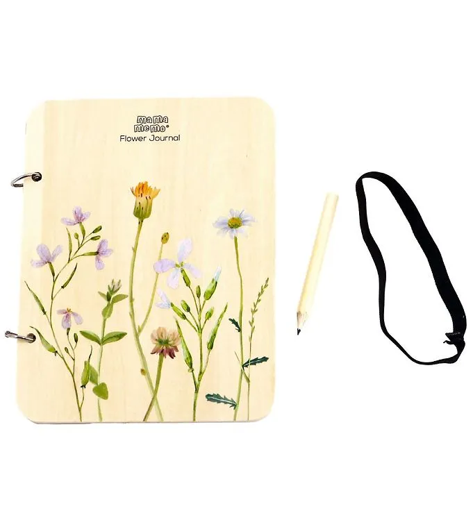 MaMaMeMo Blomsterjournal m. Penna - Trä