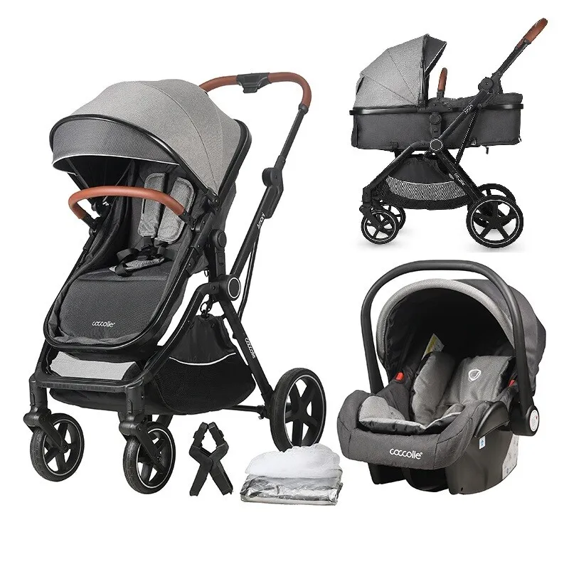 Barnvagnspaket 3i1 Amani inkl. i-size Babyskydd Antracit