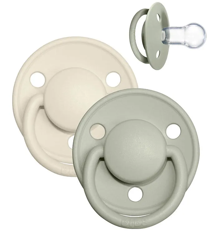 Bibs De Lux - 2 Pack, One Size (0-36m.), Rund - Silicone,