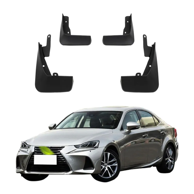 4 ST Bil Stänkskydd Stänkskydd Stänkskärmar Bil Stänkskydd Kompatibla med Lexus IS250 IS350 IS300h 2014 2015 2016 2017 2018 2019 LK-03 svart