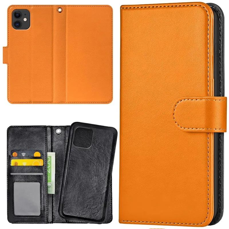 iPhone 12/12 Pro – Plånboksfodral/Skal Orange