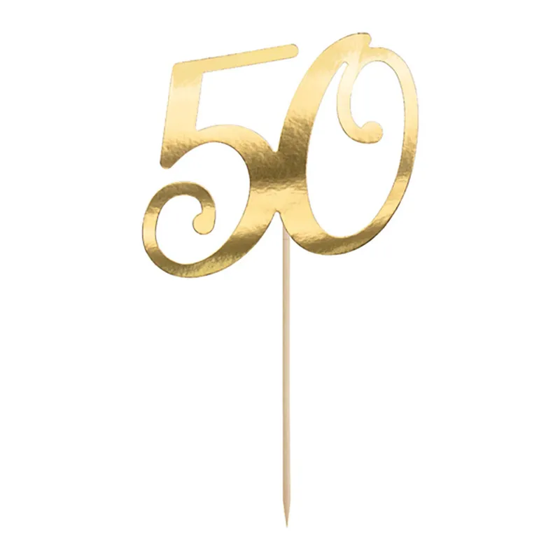 PartyDeco KPT62-50-019, Tårta, Guld, 20,5 cm, 180 mm, 280 mm, Blåsa