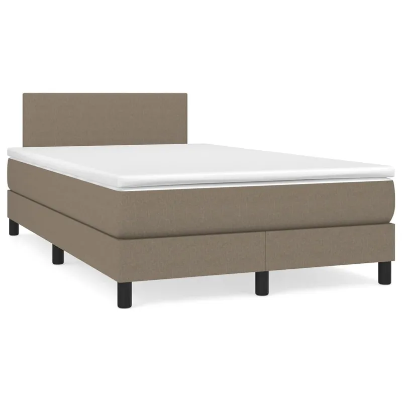 vidaXL Ramsäng med madrass & LED taupe 120×190 cm tyg (#9162)