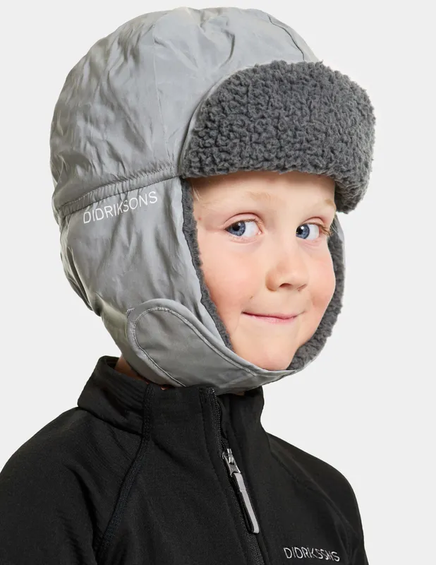 Didriksons Kids’ Biggles Reflective Cap Silver