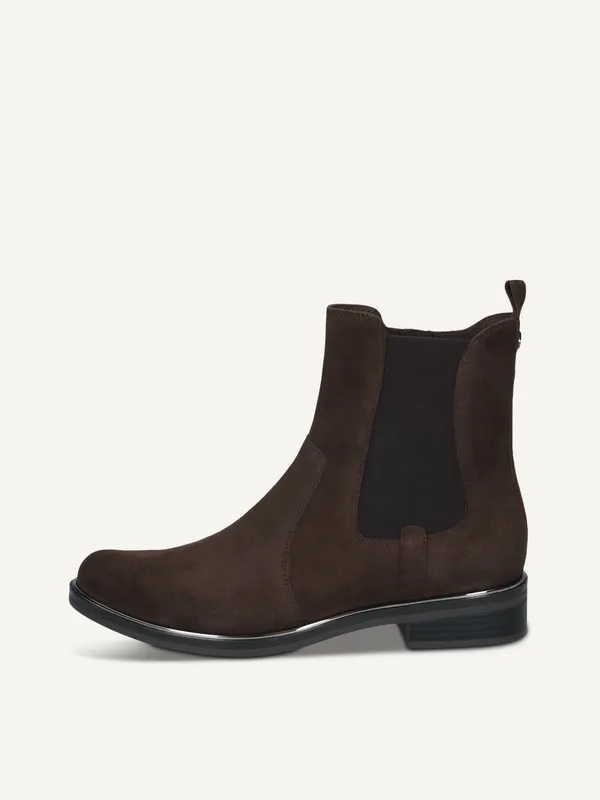 CAPRICE Bootie, brown, made of Leather and synthetic with Block heel, Size 37.5 (#5051)