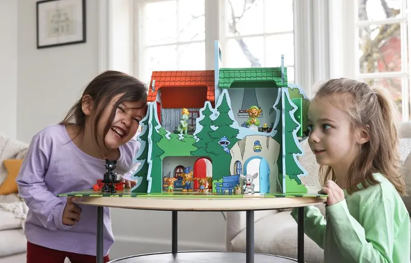 Bamse Lekvärld Bamsebyn med Lekplatta Micki