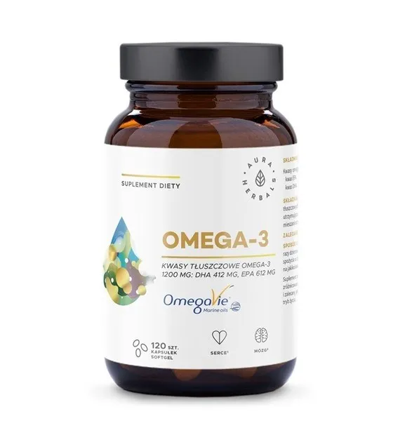 Aura Herbals – Omega-3, 1200 mg, 120 kapslar