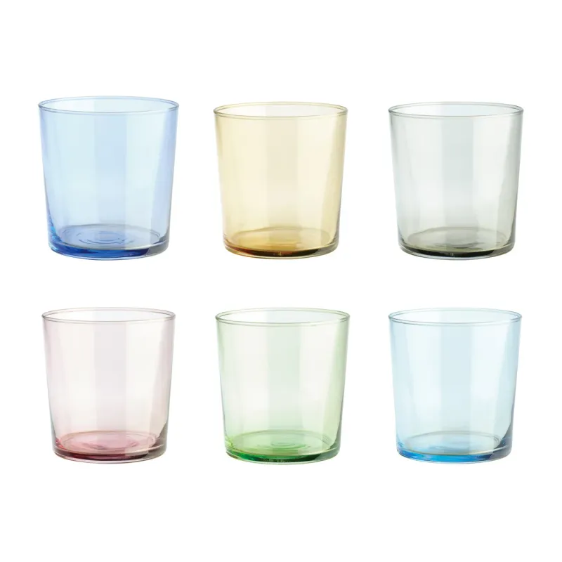 Aida Dricksglas 34,5 cl 6-pack, mixade färger