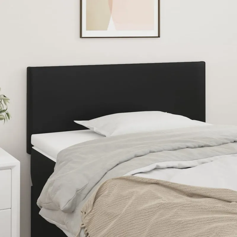 vidaXL Sänggavel svart 90x5x78/88 cm konstläder (#5967)
