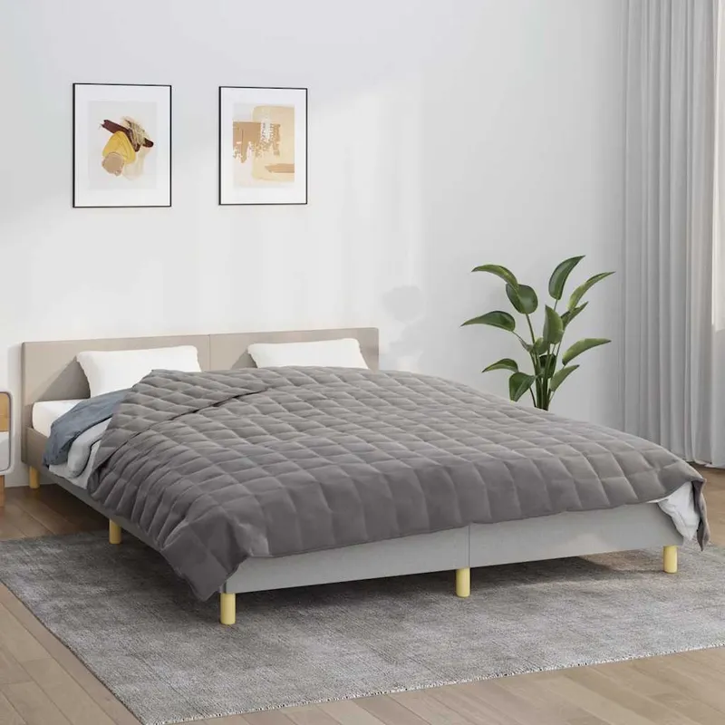 vidaXL Tyngdtäcke grå 220×240 cm 11 kg tyg