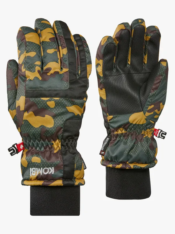 Kombi Juniors’ Tucker Gloves Green Camo