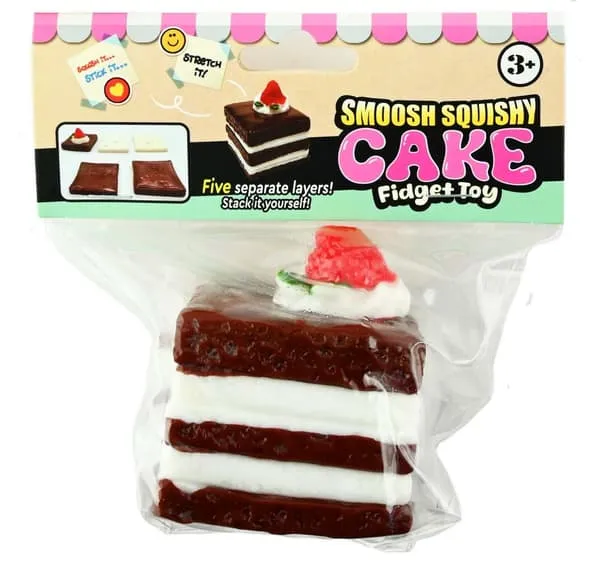 Smoosh Squishy Cake Strawberry - Leksaksaffären - Leksaksaffären