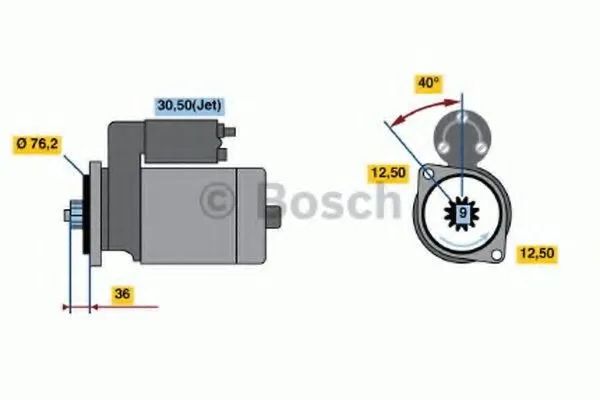 Startmotor BOSCH 0 986 017 830