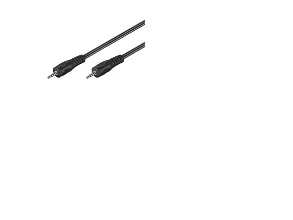 Goobay 50449, 3.5mm, Hanstik, 3.5mm, Hanstik, 2,5 m, Sort