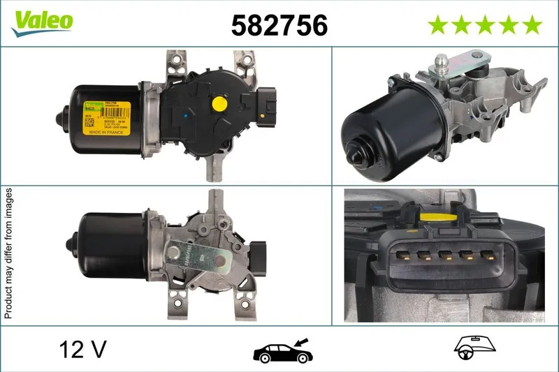 Vindrutetorkarmotor VALEO 582756