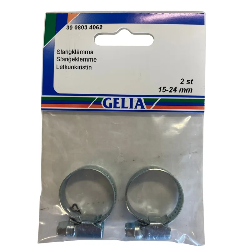 SLANGKLÄMMA FRZ STÅL 15-24MM 2ST/PÅSE | Beijerbygg Byggmaterial