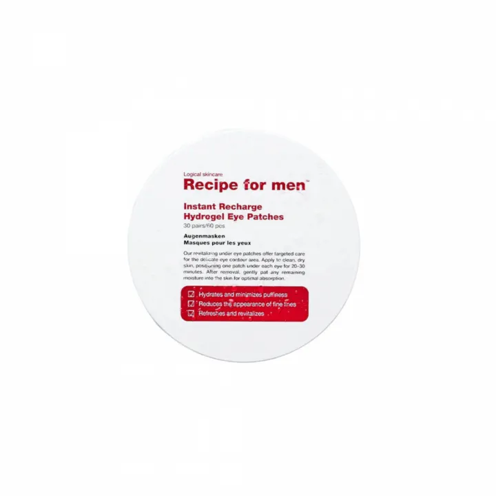 Recipe For Men Instant Recharge Hydrogel Eye Patches