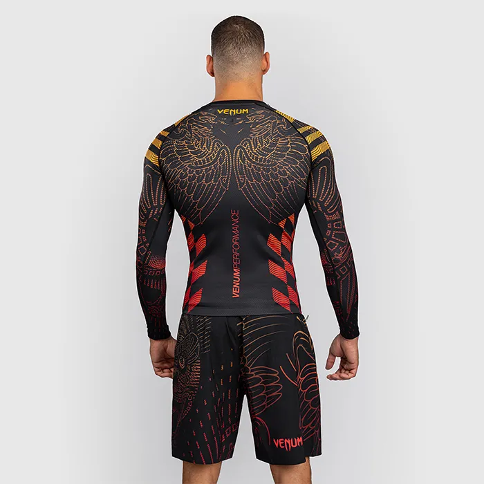 Venum Quetzal Fury Långärmad Rashguard Svart Röd Orange