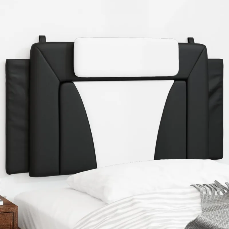 vidaXL Dyna till huvudgavel Viana svart och vit 100 cm konstläder