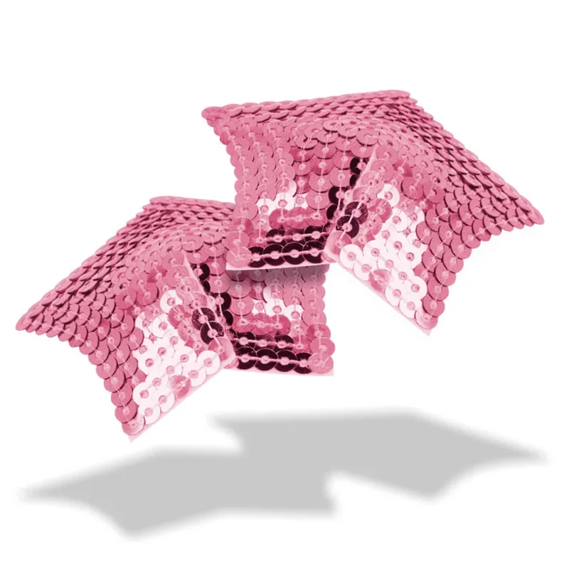 Stjärnformade Nipple Covers med Paljetter - Rosa